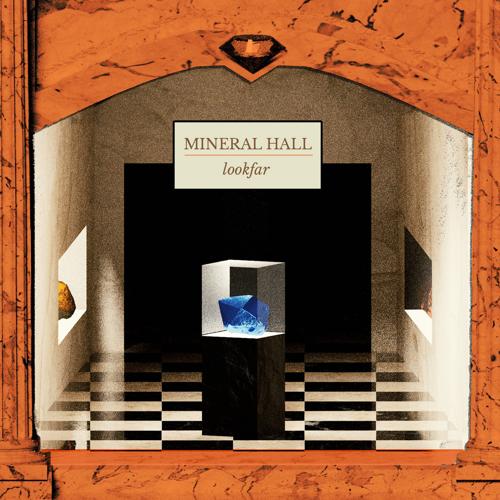 Album art: Mineral Hall. A museum with a polished checkerboard floor. Various large gems are on display.